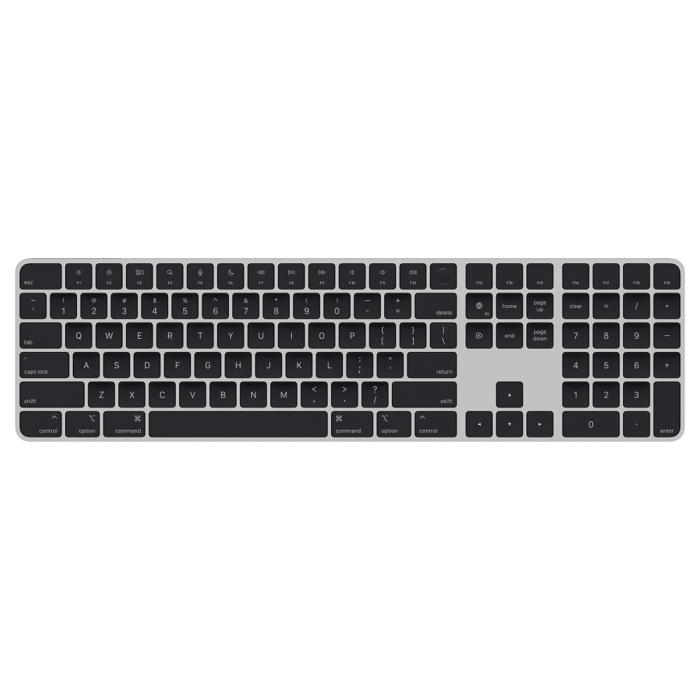 Фото Клавиатура Apple Magic Keyboard с Touch ID и цифровой панелью для Mac, серый/чёрный Фото Клавиатура Apple Magic Keyboard с Touch ID и цифровой панелью для Mac, серый/чёрный