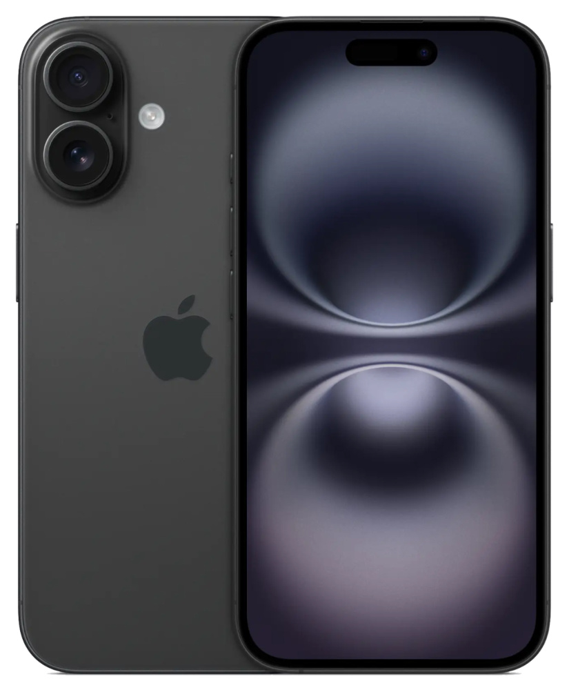 Фото Apple iPhone 16, 128 ГБ, Чёрный На фото изображено Apple iPhone 16, 128 ГБ, Чёрный