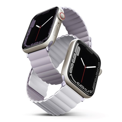 Фото Ремешок силиконовый двусторонний Uniq для Apple Watch (40,41,42 мм), лавандовый-белый Фото Ремешок силиконовый двусторонний Uniq для Apple Watch (40,41,42 мм), лавандовый-белый