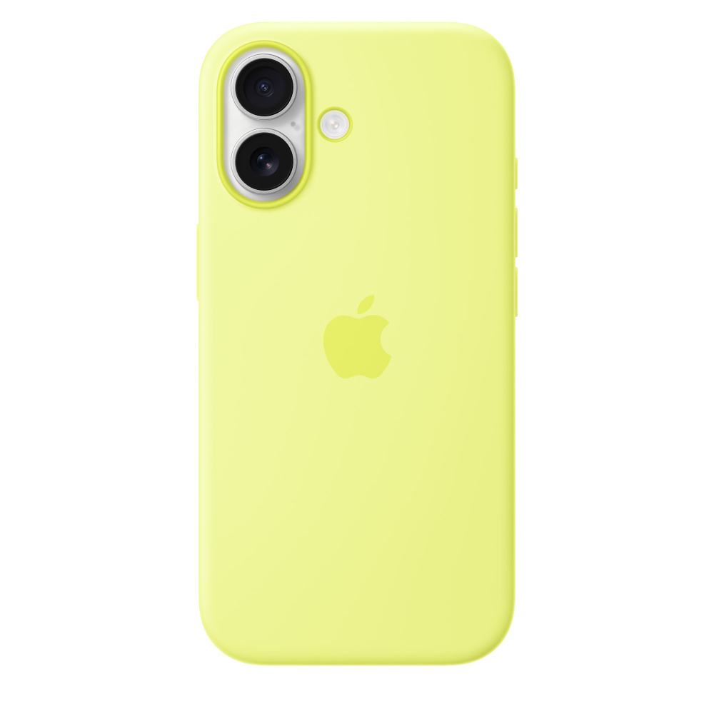 Фото Чехол защитный Apple Silicone Case with MagSafe для iPhone 17, жёлтый На фото изображено Чехол защитный Apple Silicone Case with MagSafe для iPhone 17, жёлтый