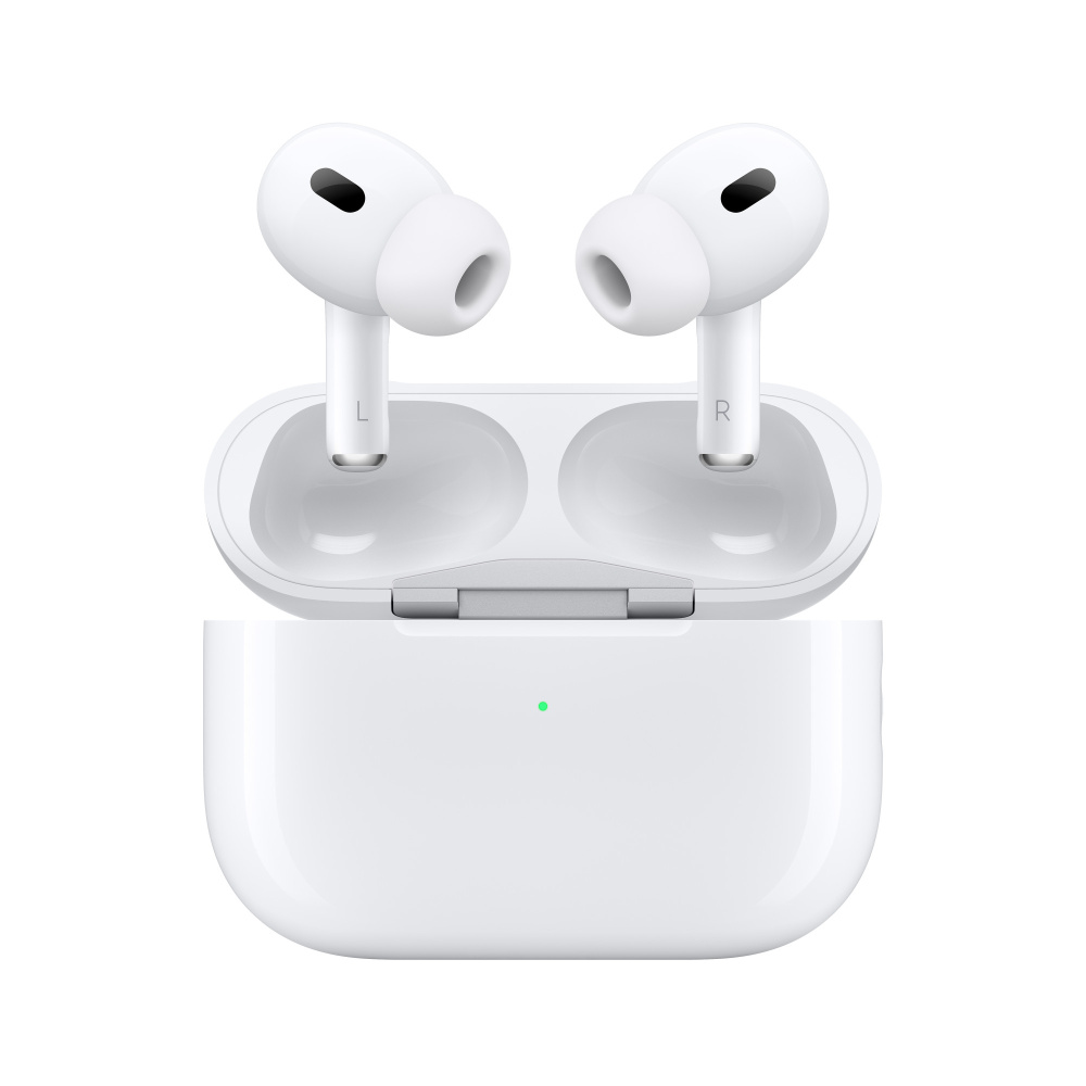 Фото Беспроводные наушники Apple AirPods Pro 2 (2023) MagSafe USB-C, белый На фото изображено Беспроводные наушники Apple AirPods Pro 2 (2023) MagSafe USB-C, белый